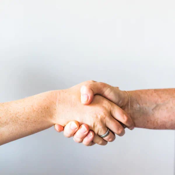 Professionals networking at an event